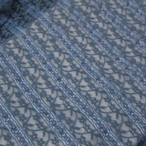 Δαντέλα ελαστική μπλε με ρίγες