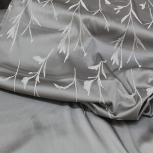 Μπροκάρ Ιταλίας Γκρι κομποζέ με μονόχρωμο Φάρδος 1.50μ