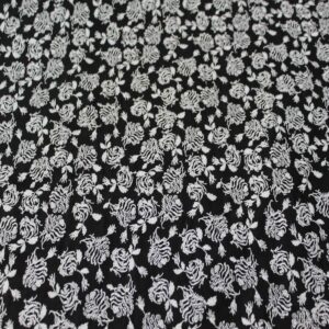 Μπροκάρ Ασπρόμαυρο Μετάξι 100% διπλόφαρδο 1.50φ